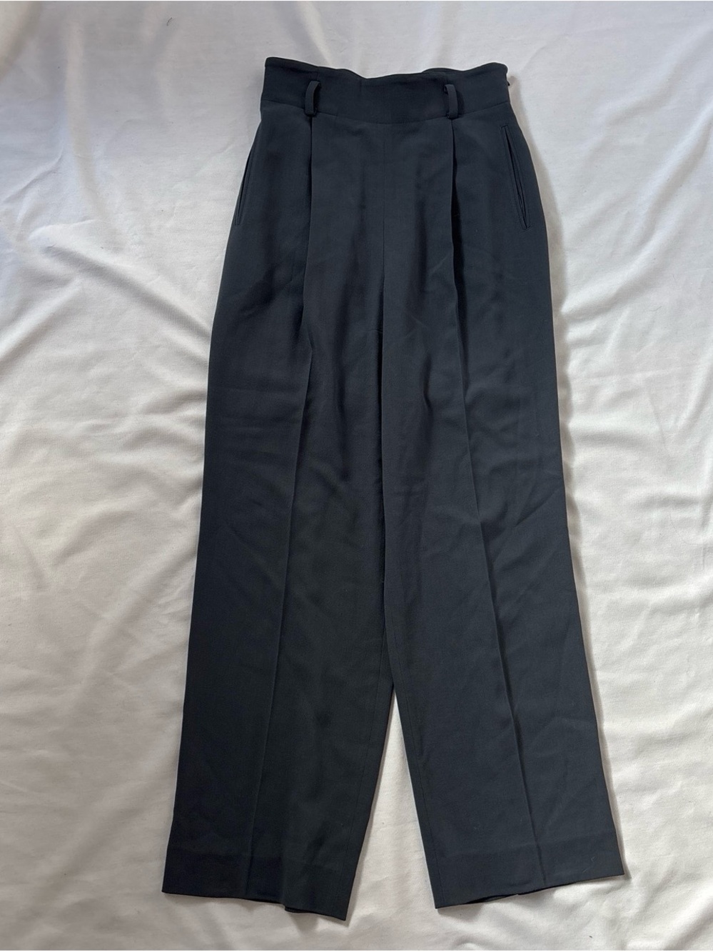 Celine Charcoal Pleated Dress Pants